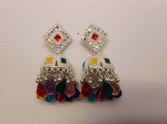 Ysora Bond Traditional Kundan Stone Jhumka Earrings