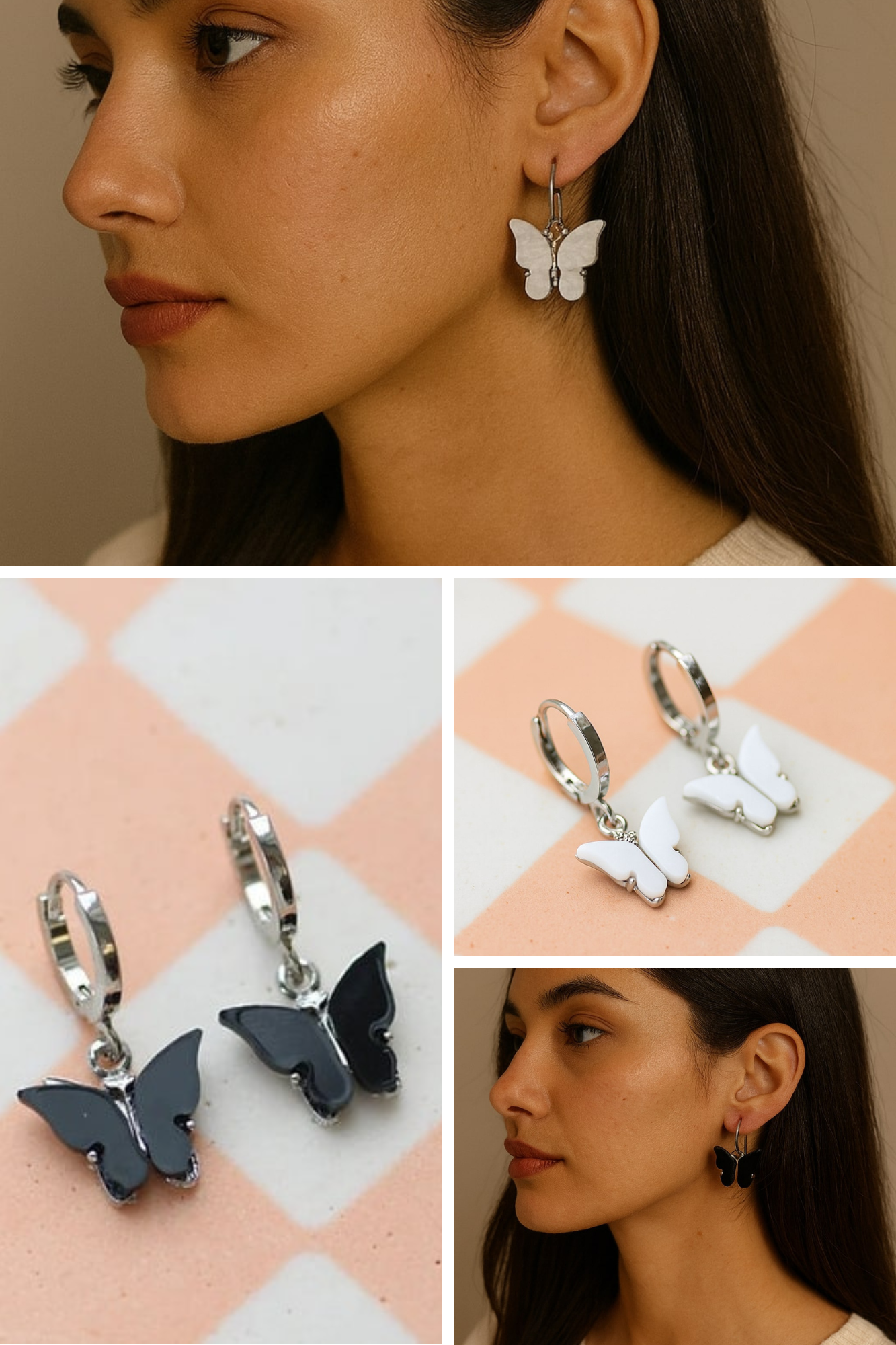 Black and White Aesthetic Simple Minimalist Fashion Photo Collage