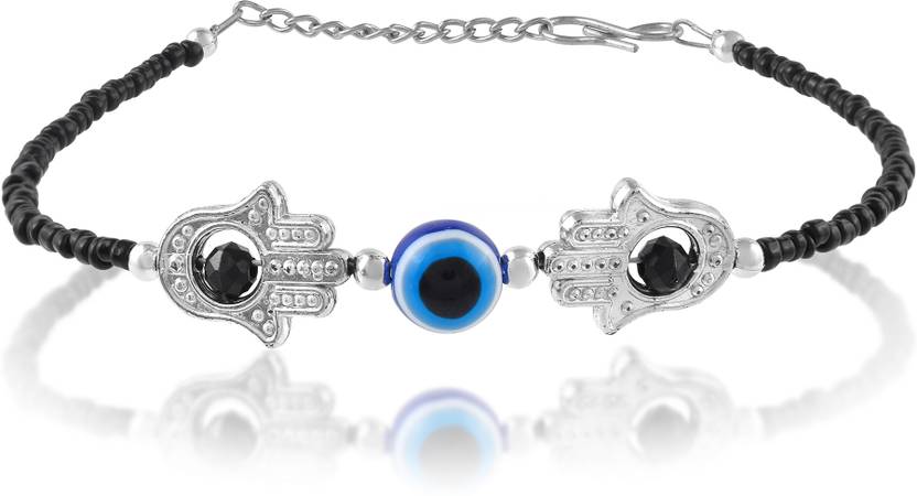 Ysora Bond Pack of 2 Black Beads Evil Eye Nazariya Anklet / Bracelet