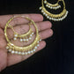 Ysora Bond Korean Oval Pearl Hoop & Stud Earrings