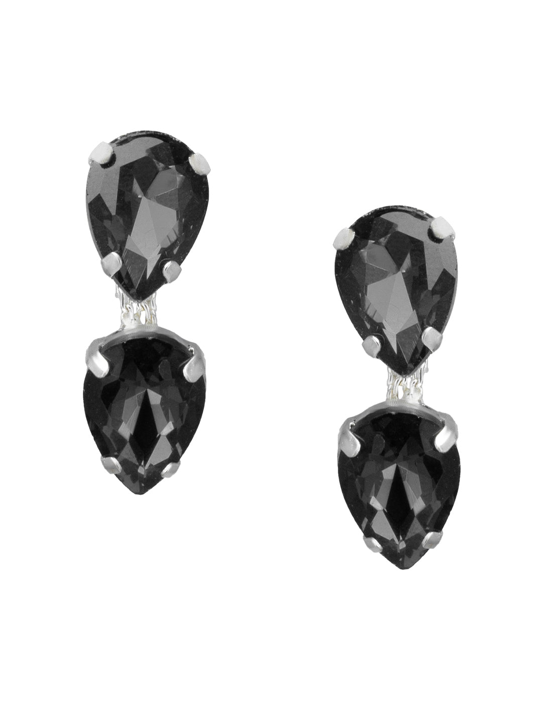 Ysora Bond Double Layer Black AD Crystal Necklace Set