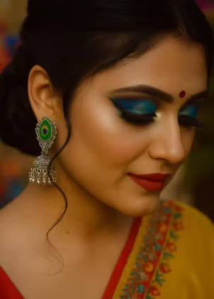 Ysora bond Ethnic Silver Aura Peacock Elegance Oxidized Jhumka’s for Girls and Women’s