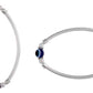 Ysora Bond Silver Blue Evil Eye Anklet with Black Beads