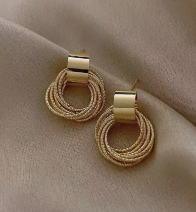 Ysora bond Korean Stylish Lightweight Golden Plated Round Hoop Earrings for Women and Girls